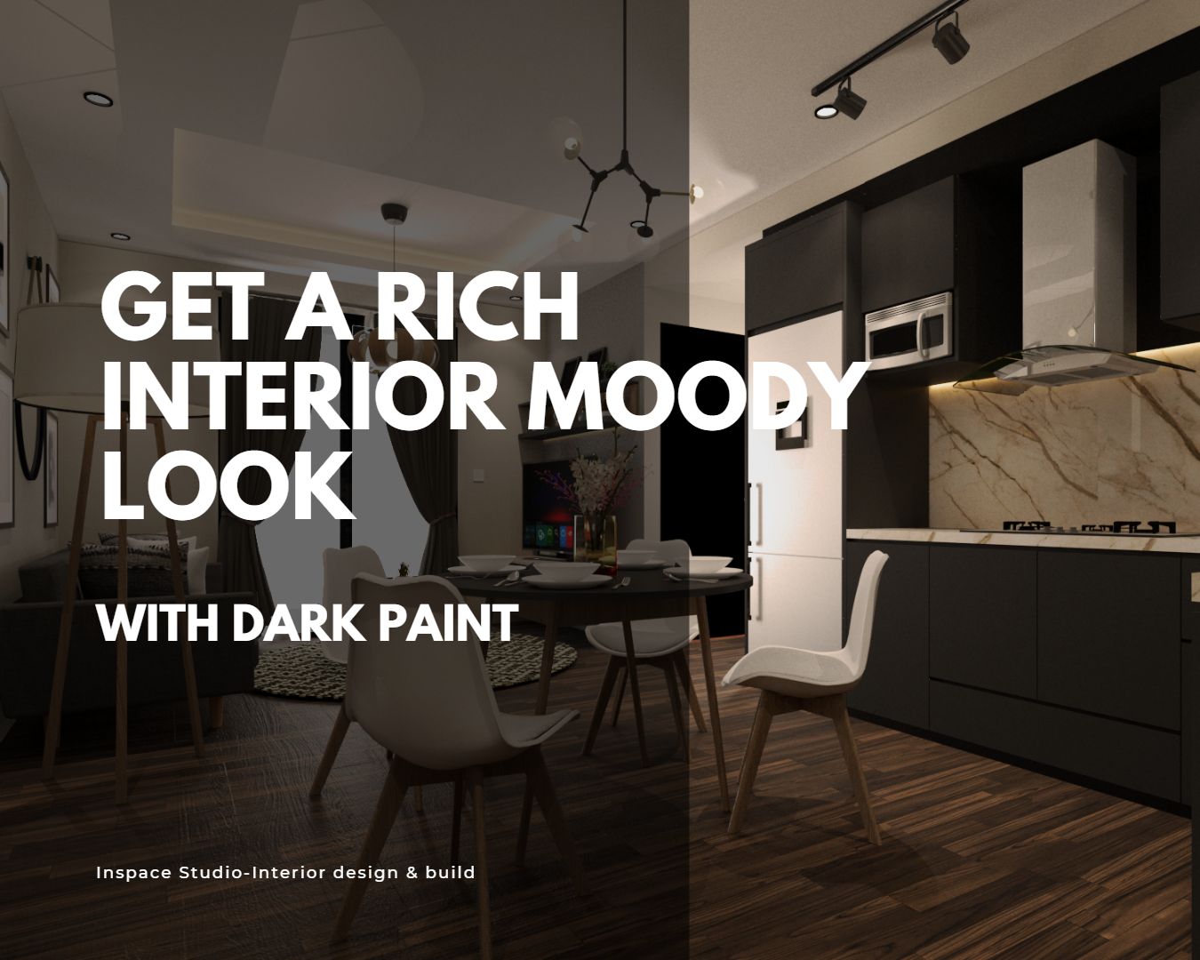 Get a rich, interior moody look with dark paint