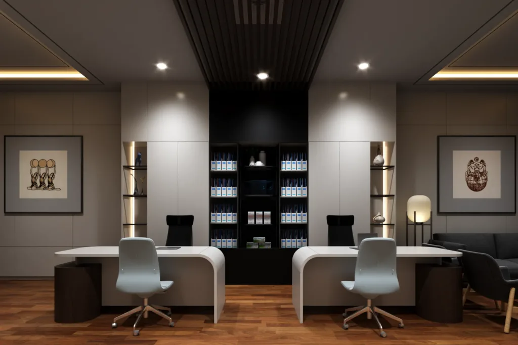 Hetzer Office — Workstations in the private office