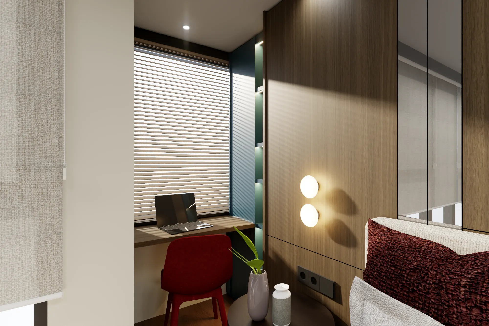 M Apartment — Writing corner
